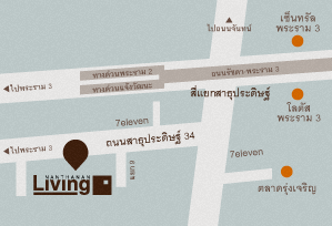 แผนที่ Nanthanan Living อพาร์ทเม้นท์แต่งครบพร้อมเข้าอยู่ กลางซอยสาธุประดิษฐ์ 34